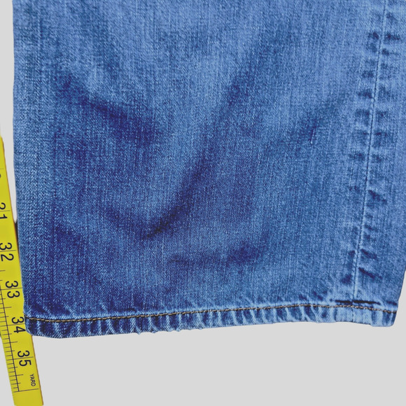 Lucky Brand Relaxed Bootleg Jeans Mens Size 38x34 Distressed Medium Wash - Picture 12 of 13